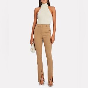 A.L.C. Cade High-Rise Slit Trousers Tan Brown Pants Women’s 8